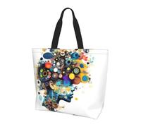 LLOTPQ Graziosa borsa a tracolla viola con stampa di farfalle, borse tote da donna, accessori per shopping e viaggi, perfetta per la vita quotidiana e altro ancora, Intelligenza Artificiale Cervello