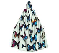LLOTPQ Halloween Spiaggia e mare Stampa Mantello Con Cappuccio Cosplay Robe | Strega Capa Decorativo Comfort Jedi Mago Mago Festa Pasqua Carnevale Comico Hobbit Unisex Natale