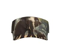 LLOTPQ Introduzione di varie verdure stampa protezione solare visiera cappello - leggero, tesa larga - perfetto per sport, spiaggia, attività all'aperto, Elefante, Taglia unica