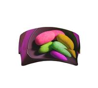LLOTPQ Introduzione di varie verdure stampa protezione solare visiera cappello - leggero, tesa larga - perfetto per sport, spiaggia, attività all'aperto, Meditazione Yoga, Taglia unica