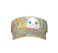 LLOTPQ Introduzione di varie verdure stampa protezione solare visiera cappello - leggero, tesa larga - perfetto per sport, spiaggia, attività all'aperto, Coniglietto di Pasqua Fl, Taglia unica