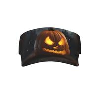LLOTPQ Introduzione di varie verdure stampa protezione solare visiera cappello - leggero, tesa larga - perfetto per sport, spiaggia, attività all'aperto, Zucca di Halloween., Taglia unica