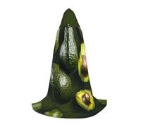 LLOTPQ L Halloween Capo con cappuccio - Unisex Avocado Fruit Print Cosplay Robe per Natale, Víspera de Todos los Santos, Witch