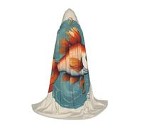 LLOTPQ L Halloween Capo con cappuccio - Unisex Bella stampa pesce Cosplay Robe per Natale, Víspera de Todos los Santos, Witch
