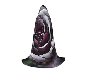 LLOTPQ L Halloween Capo con cappuccio - Unisex Gothic Rose Flower Print Cosplay Robe per Natale, Víspera de Todos los Santos, Witch