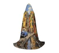 LLOTPQ L Halloween Capo con cappuccio - Unisex Italian Street Print Cosplay Robe per Natale, Víspera de Todos los Santos, Witch