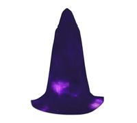LLOTPQ L Halloween Capo con cappuccio - Unisex Magic Galaxy Sky Print Cosplay Robe per Natale, Víspera de Todos los Santos, Witch