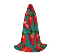 LLOTPQ L Halloween Capo con cappuccio - Unisex molte fragole stampa Cosplay Robe per Natale, Víspera de Todos los Santos, Witch