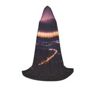 LLOTPQ L Halloween Capo con cappuccio - Unisex Night Sky Print Cosplay Robe per Natale, Víspera de Todos los Santos, Witch