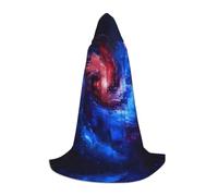 LLOTPQ L Halloween Capo con cappuccio - Unisex rosso blu galassia stampa Cosplay Robe per Natale, Víspera de Todos los Santos, Witch