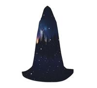 LLOTPQ L Halloween Capo con cappuccio - Unisex Starry Divination Print Cosplay Robe per Natale, Víspera de Todos los Santos, Witch