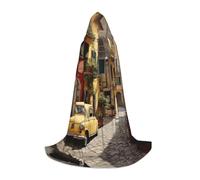 LLOTPQ L Unisex Italian Street Print - Mantello con cappuccio per Halloween
