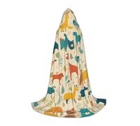 LLOTPQ M Halloween Capo con cappuccio - Unisex Animal Pattern Stampa Cosplay Robe per Natale, Víspera de Todos los Santos, Witch