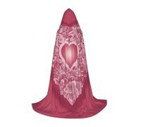 LLOTPQ M Halloween Capo con cappuccio - Unisex Romantico Cuore Stampa Cosplay Robe per Natale, Víspera de Todos los Santos, Witch