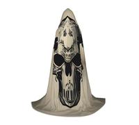 LLOTPQ M Halloween Capo con cappuccio - Unisex Runner Bull Skull Print Cosplay Robe per Natale, Víspera de Todos los Santos, Witch