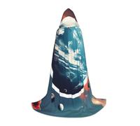 LLOTPQ M Halloween Capo con cappuccio - Unisex Space Planet Earth Print Cosplay Robe per Natale, Víspera de Todos los Santos, Witch