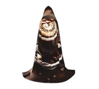 LLOTPQ M Unisex Hot Coffee con stampa chicco di caffè con cappuccio