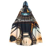LLOTPQ Mantello con cappuccio con stampa floreale di edera e vortici per | Strega Capa Decorativo Comfort Jedi Mago Mago Festa Pasqua Carnevale Comico Hobbit Unisex Natale