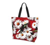 LLOTPQ Molte borse a tracolla con stampa artistica di cactus - Borse da donna, accessori per shopping e viaggi, perfette per la vita quotidiana e altro ancora, Fiore Rosso e Margherita Bianca, Taglia