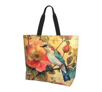 LLOTPQ Molte borse a tracolla con stampa artistica di cactus - Borse da donna, accessori per shopping e viaggi, perfette per la vita quotidiana e altro ancora, Fiore e uccellino., Taglia unica