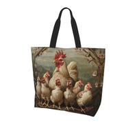 LLOTPQ Molte borse a tracolla con stampa artistica di cactus - Borse da donna, accessori per shopping e viaggi, perfette per la vita quotidiana e altro ancora, Una fuga di polli, Taglia unica