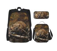 LLOTPQ Ocean Green Wave Surf Print School Bag, zaino per computer portatile | Borsa per libri universitari all'aperto ragazzi ragazze leggera studi moda giovani tracolla regolabile stoccaggio