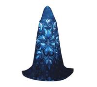LLOTPQ S Halloween Capo con cappuccio - Unisex Blu Natale fiocco di neve Stampa Cosplay Robe per Natale, Víspera de Todos los Santos, Witch