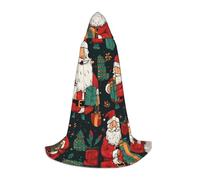 LLOTPQ S Halloween Capo con cappuccio - Unisex Merry Christmas Stampa Cosplay Robe per Natale, Víspera de Todos los Santos, Witch