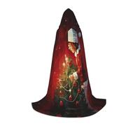LLOTPQ S Halloween Capo con cappuccio - Unisex Natale Magia Stampa Cosplay Robe per Natale, Víspera de Todos los Santos, Witch