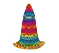 LLOTPQ S Halloween Capo con cappuccio - Unisex Rainbow Pattern Stampa Cosplay Robe per Natale, Víspera de Todos los Santos, Witch