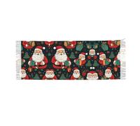 LLOTPQ Sciarpa primaverile con frange in cachemire con stampa floreale retrò girasoli - morbida e calda moda avvolgente per autunno inverno viaggio, Merry Christmas., Taglia unica