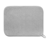 LLOUSSAK - Tappetino scolapiatti, 30 x 40 cm, in microfibra, double face, per cucina, tavolo da tè, grigio, per lavello, tavolo da pranzo, stoviglie da cucina, tavolo da tè