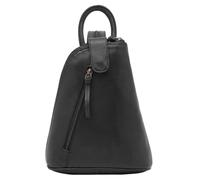 Lloyd Baker London - BHIWANI Zaino in vera pelle, borsa a tracolla, piccolo zaino in pelle con tasche anteriori e posteriori con cerniera., Nero , Etichettalia unica