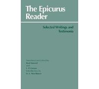 Lloyd P. Gerson Epicurus The Epicurus Reader (Tascabile) Hackett Classics