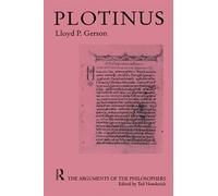 Lloyd P. Gerson Plotinus-Arg Philosophers (Tascabile)
