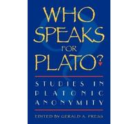 Lloyd P. Gerson Who Speaks for Plato? (Tascabile)