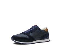 LLOYD Scarpe basse da uomo Edmond, scarpe da ginnastica basse, inserti sciolti, taglia normale, blu navy, 44.5 EU