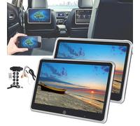 LLOZoo Display da 10,1 pollici per poggiatesta auto, schermo touch completo, intrattenimento posteriore per auto MP5, 9 lingue, supporta USB + jack per cuffie + altoparlante,2pcs
