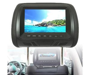 LLOZoo Schermo per poggiatesta da 2 pezzi, universale da 7 pollici, con telecomando USB/SD+, connessione per telefono cellulare, display LCD, 7 lingue tra cui scegliere, per lettore DVD,B
