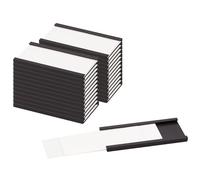 LLPT 26 Pezzi Etichette Magnetiche Etichette Magnetiche Scrivibili Con Pellicola Protettiva in Plastica Trasparente 2.5CM x 5CM per Scaffali Metallici Armadietti e Lavagne Bianche (MH21026)