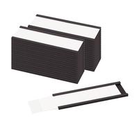 LLPT 26 Pezzi Etichette Magnetiche Etichette Magnetiche Scrivibili Con Pellicola Protettiva in Plastica Trasparente 2.5CM x 8CM per Scaffali Metallici Armadietti e Lavagne Bianche (MH31026)