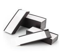 LLPT 26 Pezzi Etichette Magnetiche Etichette Magnetiche Scrivibili Con Pellicola Protettiva in Plastica Trasparente 5CM x 10CM per Scaffali Metallici Armadietti e Lavagne Bianche (MH42026)