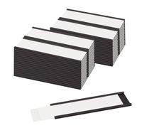 LLPT 50 Pezzi Etichette Magnetiche Etichette Magnetiche Scrivibili Con Pellicola Protettiva in Plastica Trasparente 30MM X 100MM per Scaffali Metallici Armadietti e Lavagne Bianche (MH3150)