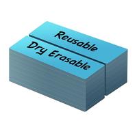 LLPT Etichette magnetiche cancellabili a secco 50 pezzi Adesivi magnetici scrivibili vuoti, riutilizzabili per scrivania, fai da te, lavagna, colore blu 1,3 cm x 5 cm (DML0520BL)