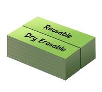 LLPT Etichette magnetiche cancellabili a secco 50 pezzi Adesivi magnetici scrivibili vuoti, riutilizzabili per scrivania, fai da te, lavagna, colore verde 1,3 cm x 5 cm (DML0520GN)