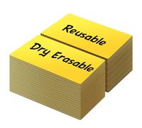 LLPT Etichette magnetiche cancellabili a secco 50 pezzi Adesivi magnetici scrivibili vuoti, riutilizzabili per scrivania, fai da te, lavagna, colore giallo 5 cm x 10 cm (DML2040YW)