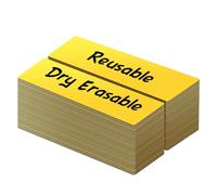 LLPT Etichette magnetiche cancellabili a secco 50 pezzi Adesivi magnetici scrivibili vuoti, riutilizzabili per scrivania, fai da te, lavagna, colore giallo 1,3 cm x 5 cm (DML0520YW)