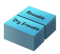 LLPT Etichette magnetiche cancellabili a secco 50 pezzi Adesivi magnetici scrivibili vuoti, riutilizzabili per scrivania, fai da te, lavagna, colore blu 2.5 cm x 10 cm