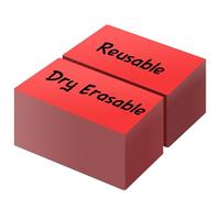 LLPT Etichette magnetiche cancellabili a secco 50 pezzi Adesivi magnetici scrivibili vuoti, riutilizzabili per scrivania, fai da te, lavagna, colore rosso 2.5 cm x 10 cm