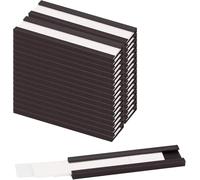 LLPT Etichette Magnetiche Scrivibili 1CM x 5CM Riutilizzabile 26Pz | Senza Sporcare, Con Pellicola Protettiva in Plastica Trasparente per Scaffali Metallici Armadietti e Lavagne Bianche